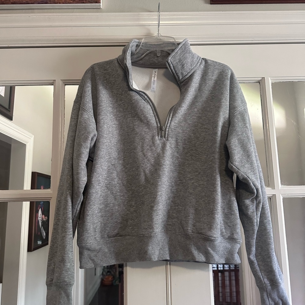 Fabletics Gray Zip Up Jacket Versatile Casual Des… - image 2